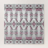 Pink Silver Blanc Floral Jigsaw Puzzle (Vertical)