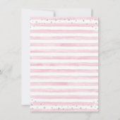 Pink Silver Diamond Unicorn Baby shower Kaart (Achterkant)