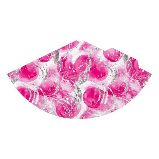 Pink Silver Glam Circles verjaardag Feesthoedjes (Voorkant)