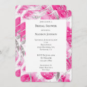 Pink Silver Glam Circles Vrijgezellenfeest Kaart (Voorkant / Achterkant)