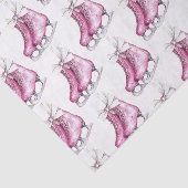 Pink Silver Glam Ice Schaatsen Kerst Tissuepapier (Detail)