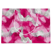 Pink Silver Glam Verjaardag Groot Cadeauzakje (Voorkant)