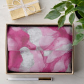 Pink Silver Glam Verjaardag Tissuepapier (Geschenk)