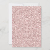 Pink silver glitter peony floral Save The Date Kaart (Achterkant)