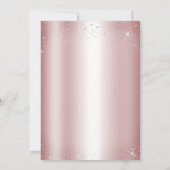 Pink Silver Glitter Princess Tiara Quinceañera Kaart (Achterkant)