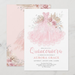 Pink Silver Quinceañera Dress Mis Quince 15 Años Kaart