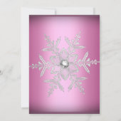 Pink Silver Winter Wonderland Sweet 16 Invitation (Dos)