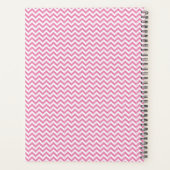 Pink Simple Chevron Personnalisé Planner (Dos)