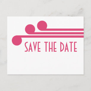 Pink Simple Deco Chic Enregistrer la date Carte po
