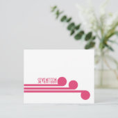 Pink Simple Déco Chic Numéro de table Carte postal (Debout devant)