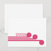 Pink Simple Déco Chic Numéro de table Carte postal (Devant / Derrière)