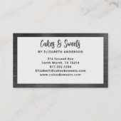 Pink Simple Mixer Floral Cake Carte de visite (Dos)