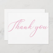 Pink Simple Modern Business Package Carte de remer (Devant / Derrière)