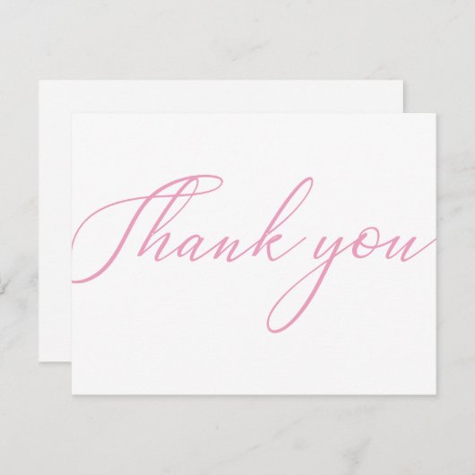 Pink Simple Modern Business Package Carte de remer (Devant / Derrière)