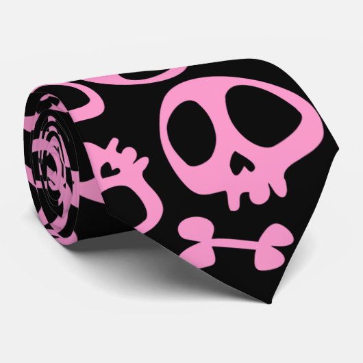Pink Skull Cravate (Roulé)