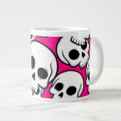 Pink Skull Pattern Jumbo Specialty Mug Extra Grote Beker (Voorkant rechts)