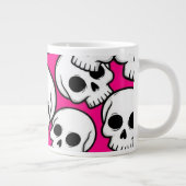 Pink Skull Pattern Jumbo Specialty Mug Extra Grote Beker (Rechts)