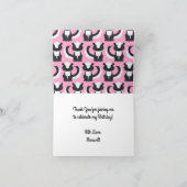 Pink Skunk verjaardagsfeestje Kaart (Binnen)