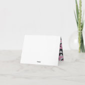 Pink Skunk verjaardagsfeestje Kaart (Achterkant)