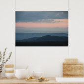Pink Sky Blue Mountains Poster (Keuken)