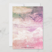 PINK SKY CLOUDS FOTO BABY GIRL SHOWER INVITATION KAART (Achterkant)