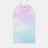 Pink Sky Discoball Meisje Verjaardag Uitnodiging Cadeaulabel (Achterkant)