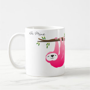 Pink Sloth Be Mine..Hang uit met mij Mok