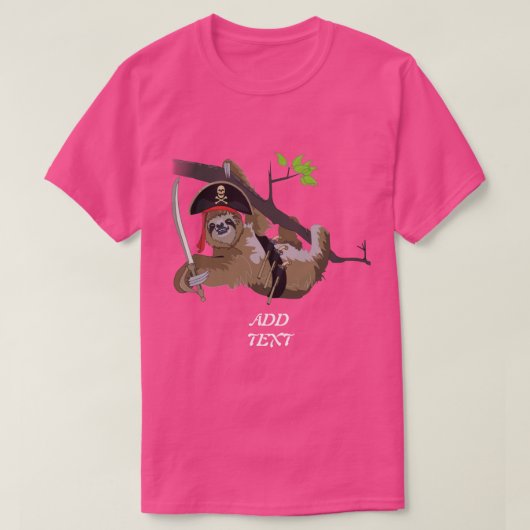 PINK SLOTH; CLASSIC JOLLY ROGER T-SHIRT (Design voorkant)