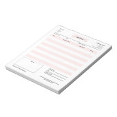 Pink Small Business Factuur Verkoopbon Bestellen Notitieblok (Gedraaid)