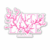 Pink Smith Lake Alabama Vinyl Sticker (Voorkant)