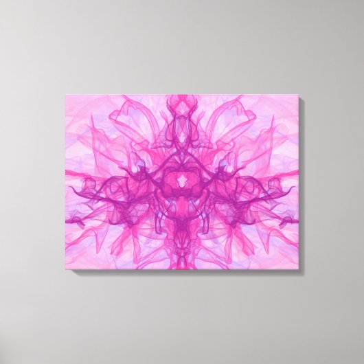 PINK SMOKE - Moderne en abstracte fractale kunst - Canvas Afdruk (Voorkant)