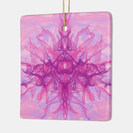PINK SMOKE - Moderne en abstracte fractale kunst - Keramisch Ornament (Links)