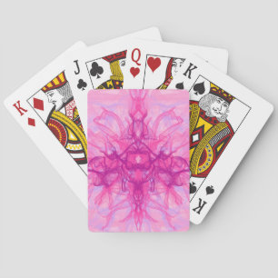 PINK SMOKE - Moderne en abstracte fractale kunst - Pokerkaarten