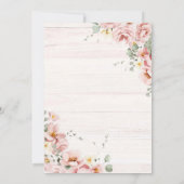 Pink S'more Meisje 1e Verjaardag Uitnodiging Verja (Achterkant)