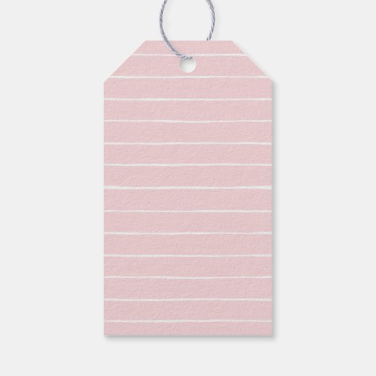 Pink Snowflake-Baby shower Cadeaulabel (Achterkant)
