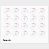 Pink Snowflake Envelope Seal Sticker Winter  (Vel)