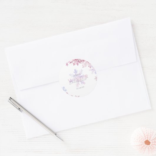 Pink Snowflake Envelope Seal Sticker Winter  (Envelop)