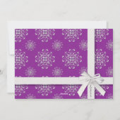 Pink Snowflake Gems Carte de vacances plate (Dos)