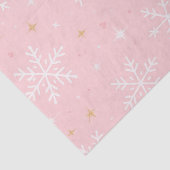 Pink Snowflake & Gold Sparkle Christmas Tissuepapier (Detail)