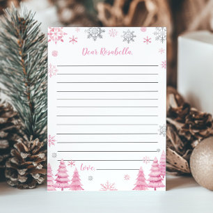 Pink Snowflake hiver Anniversaire heure Carte Caps