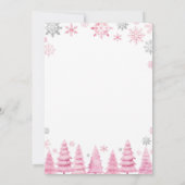 Pink Snowflake hiver Anniversaire heure Carte Caps (Dos)