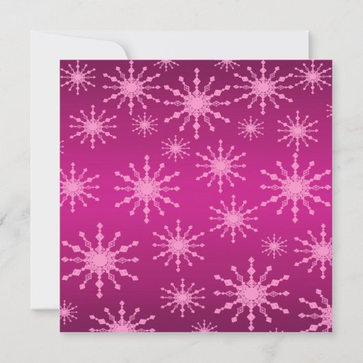 Pink Snowflake & Tiara Design Invitation Anniversa (Dos)