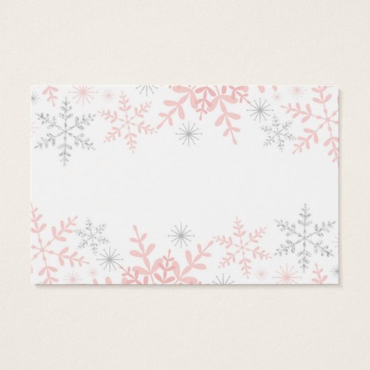 Pink Snowflakes Baby shower Devinez Combien De Jeu (Dos)