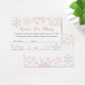 Pink Snowflakes Baby shower Devinez Combien De Jeu (Bureau)