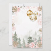 Pink Snowflakes Brunch and Bubbly Champagne Kaart (Achterkant)