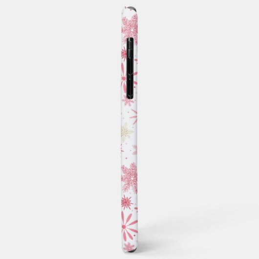 Pink Snowflakes iPhone / coque ipad (Dos/Gauche)