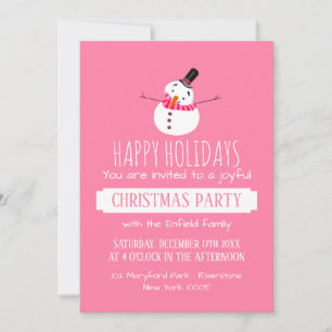 Pink Snowman, Invitation à la fête de Noël