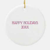 Pink Snowman Keramisch Ornament (Achterkant)