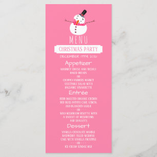 Pink Snowman, Menu de fête de Noël