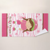 Pink Softball Girls Enfants Serviette de bain pers (Serviette de bain)